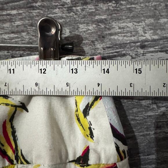 CAbi #469 Floral Afternoon in the Garden A Line Skirt Pleated White Women Size 2 - Picture 5 of 13